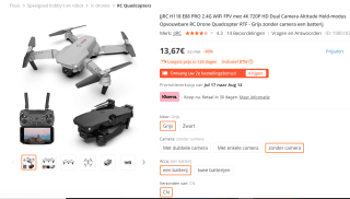 JJRC H118 E88 PRO drone voor €13,67 bij Bangood