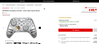 Draadloze Controller - Ghost Cipher Special Edition voor €49,99 bij de Mediamarkt