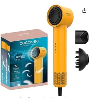 Cecotec Ionicare Rockstar Style Secador de Pelo 1500W Amarillo 23,80€