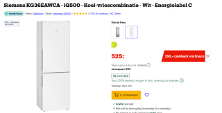 Siemens iQ500 koel-vriescombinatie KG36EAWCA voor €572 bij Bol