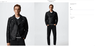 Cazadora motera clásica efecto piel Hombre Mango por solo 37,98€