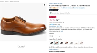 Clarks Whiddon Plain, Oxford Plano Hombre por 42,73€ (cuero)