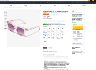 Gafas HAWKERS de Sol AUDREY Mujer por solo 27,49€