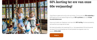 60% korting op tickets van Slagharen