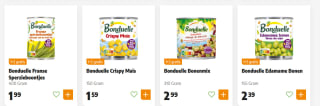 Alle varianten Bonduelle groenten 1+2 gratis bij Poiesz-supermarkten