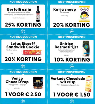 Diverse Albert Heijn kortingscoupons van maart/april 2023