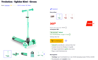 Yvolution - Yglider Kiwi - Groen voor €30,98 bij Bol.