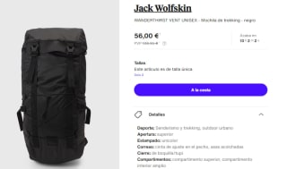 Mochila Jack Wolfskin WANDERTHIRST VENT por 56€