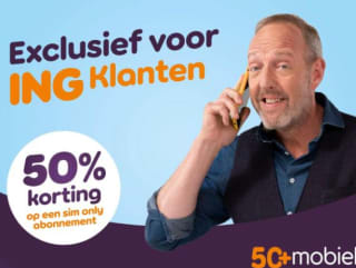 Sim Only Abonnement €2,50 per maand bij 50+ Mobiel voor 250ING punten