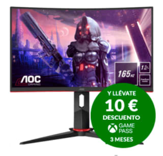 Monitor AOC C24G2U/BK 23.6" LED FullHD 165Hz FreeSync Premium Curva por 149.99€