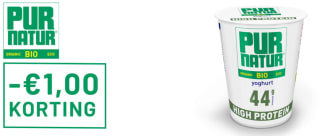 E-coupon voor €1 korting op Pur Natur Bio High Protein