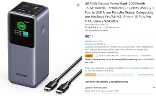 UGREEN Nexode Power Bank 20000mAh 130W por 69,99€