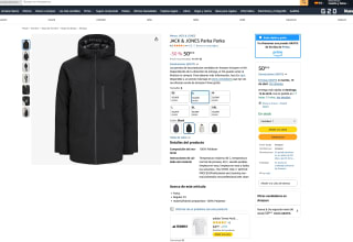 con Parka JACK & JONES Hombre negra por solo 50€