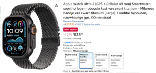 Apple Watch Ultra 2 - Zwart - Milanees bandje maat L voor €825 met Amazon prime