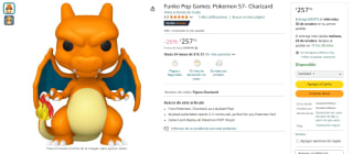 Funko Pop! Pokemon S7 Charizard por $258 en Amazon
