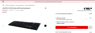 Logitech G915 Draadloos Mechanisch Gaming Toetsenbord - GL Tactile - QWERTY voor €149,99 bij de mediamarkt