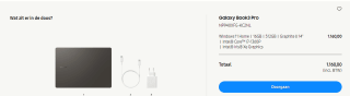 Samsung Galaxy Book3 Pro 14 voor €1160 in de Samsung store