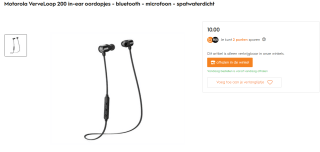 Motorola VerveLoop 200 in-ear oordopjes - Bluetooth voor €10 bij Blokker