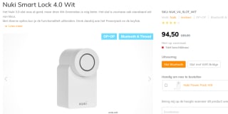 Nuki Smart Lock (4e generatie) Wit voor €94,50 bij Robbshop