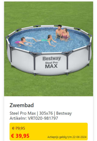 Bestway Steel Pro MAX Zwembadset 305x76 cm voor €39,95 bij Vancranenbroek