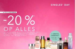 20% korting op alles + tot 2 gratis cadeaus bij Douglas