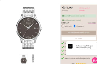 Tissot traditionele horloge voor €316 bij Juwelierluitjens