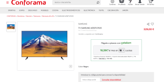 TV LED 50" Samsung UE50AU7025KXXC Crystal UltraHD 4K HDR10+ por solo 329€