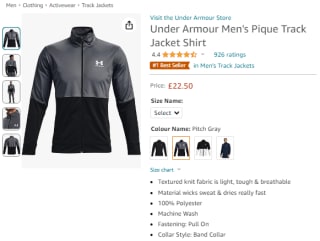 Amazon promotion: Grab an Under Armour pique track jacket shirt for £18.90