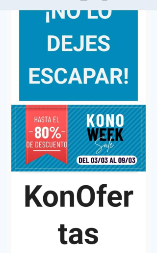 Hasta un -80% de Descuento en Konokono.