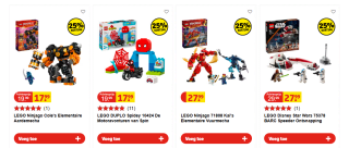 25% korting + extra 20% korting op diverse Lego sets bij Kruidvat