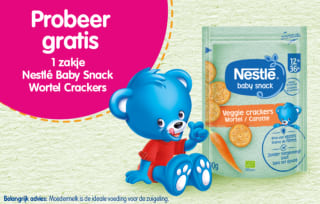 Gratis Nestlé Baby Snack Veggie Wortel Crackers via 100% cashback actie