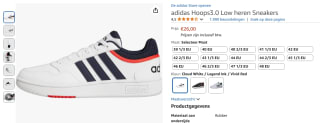 Adidas Hoops 3.0 Low Classic Vintage sneakers voor €26 bij Amazon