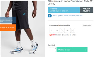 Nike pantalón corto Foundation Club por 15€