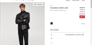 Cazadora biker piel de hombre por 79.99€