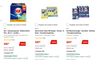 Tot 75% korting op Sun & Glorix bij Bol