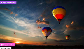 Ballonvaart voor 60 minuten met keuze uit opstaplocaties vanaf €170,49 via Groupon