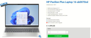 HP Pavilion Plus 16-ab0070nd (90N51EA) 16" laptop voor €1099 bij Hardware-experts