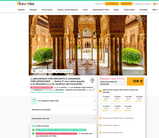 Granada 2 noches hotel 4* con desayuno y visita guiada a la Alhambra y a los Jardines del Generalife por 108€