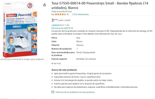 Marca Tesa 57550-00014-00 Powerstrips Small - Bandas fijadoras blancas por 3,60€