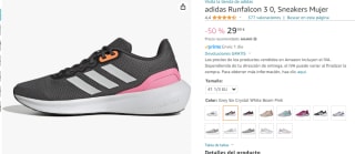 adidas Runfalcon 3 0, Sneakers Mujer tallas (41-44) por 29,99€