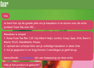 Probeer Fuze Tea gratis na cashback