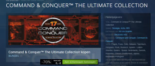 Command & Conquer™ The Ultimate Collection bundel met 17 games voor €6 via Steam