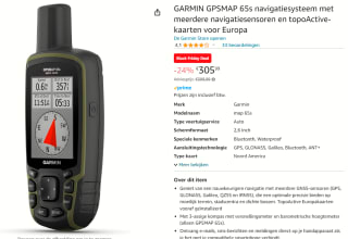GARMIN GPSMAP 65s navigatiesysteem met meerdere navigatiesensoren voor €305,99 bij Amazon