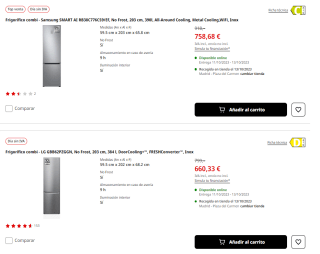 Recopilacion de Frigorificos Sin IVA en Mediamarkt