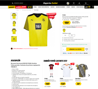 Camiseta Borussia Dortmund BVB 09 PUMA por solo 19,99€