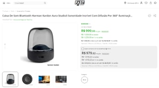 Alto-Falante da Harman Kardon, modelo Aura Studio 3 - R$ 999,99