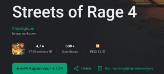 Streets of Rage 4 voor Android voor €1,99 in de Google Play store