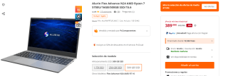 Alurin Flex Advance N24 AMD Ryzen 7 5700U/16GB/500GB SSD por 389€