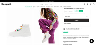 Sneakers altas cordones arcoíris por 51,60€