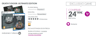 Videojuego Death's Door: Ultimate Edition para PS5 y Nintendo Switch por 24,99€